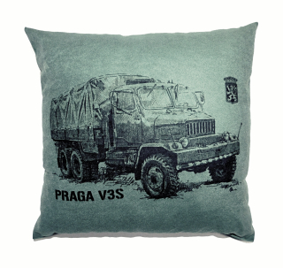 Polštář nákladní automobil Praga V3S valník oliv