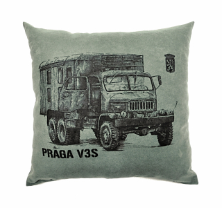 Polštář nákladní automobil Praga V3S skříň oliv