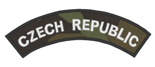Nášivka domovenka CZECH REPUBLIC VZ 95, bílý text