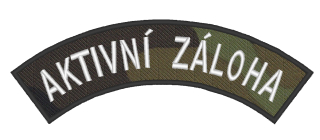Nášivka domovenka AKTIVNÍ ZÁLOHA VZ 95, bílý text