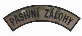 Nášivka domovenka PASIVNÍ ZÁLOHY multicam, černý text