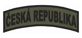 Nášivka domovenka ČESKÁ REPUBLIKA oliv, černý text