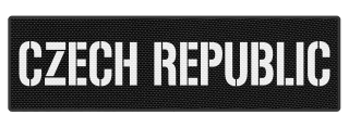 Nášivka CZECH REPUBLIC 26 x 7,5 cm Bílý text 