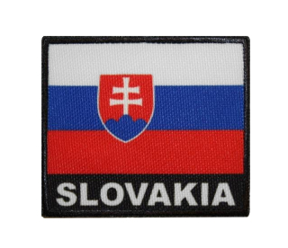 Nášivka vlajka Slovensko s nápisem Slovakia